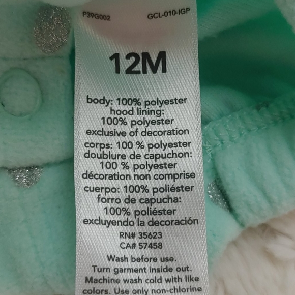 Carter's Simple Joys Hooded Playwear Size 12 Mths - Picture 6 of 7